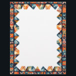 Geometric Color Frame Letterhead<br><div class="desc">A sawtooth edge around a large central space is decorated with colorful painted lines and shapes,  making this letterhead paper bright and interesting.  Perfect for casual correspondence,  artsy newsletters,  and fun invitations.</div>