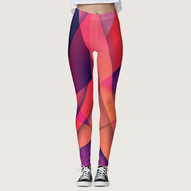 Geometric Color Leggings (Front)