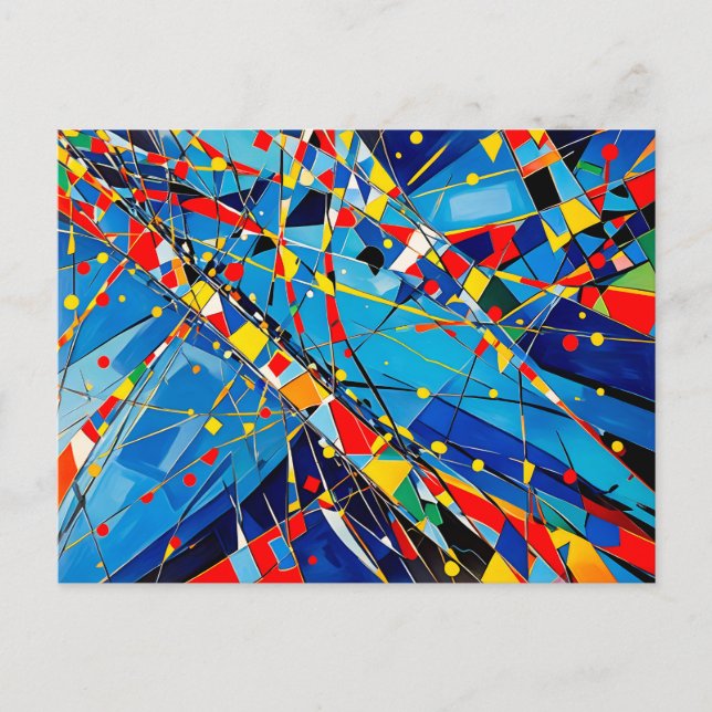 Geometric Color Orbit Abstraction Postcard (Front)
