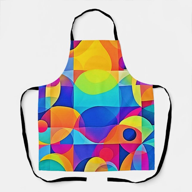 Geometric Color Symphony Apron (Front)