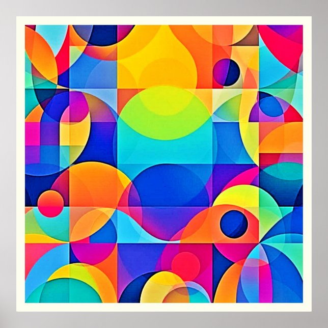 Geometric Color Symphony Poster (Front)