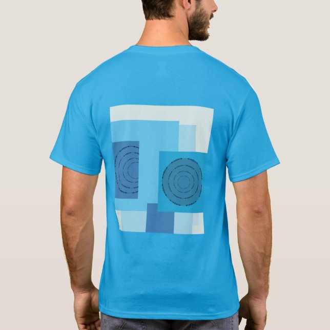 Geometric Colorblock For Men's Tee (Back)