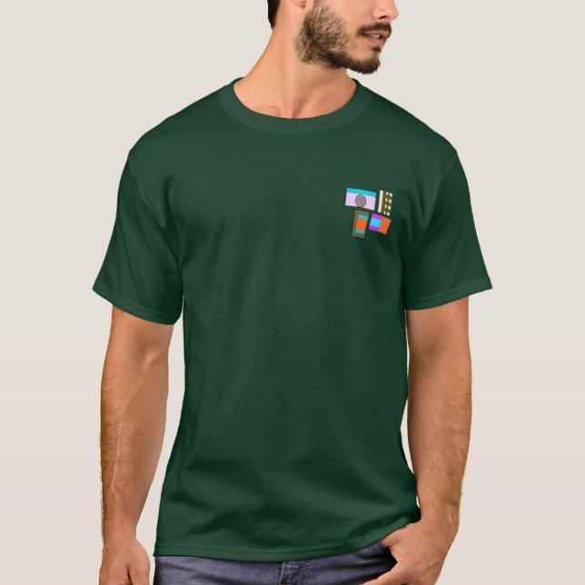 Geometric Colorblock For Men's Tee (Front)