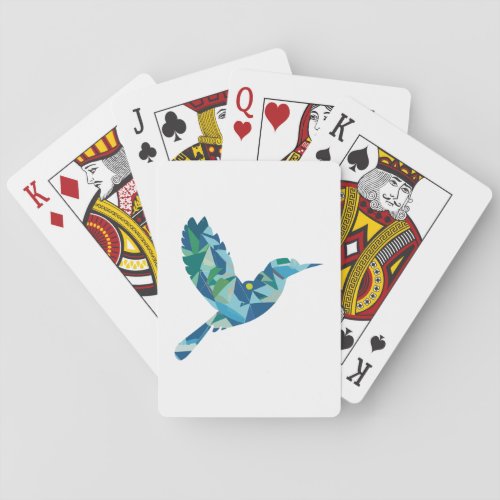 Geometric Colored Bird Playing Cards