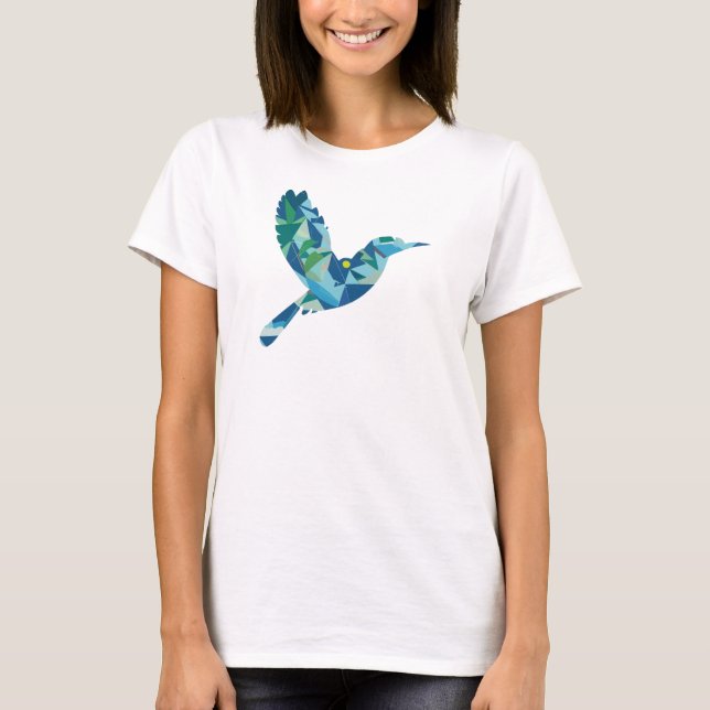 Geometric Colored Bird T-Shirt (Front)