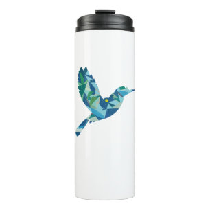 Geometric Colored Bird Thermal Tumbler