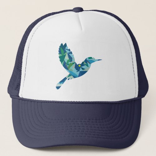 Geometric Colored Bird Trucker Hat
