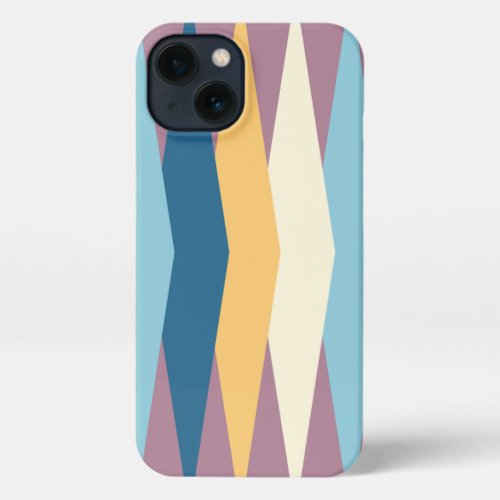 Geometric Colored Diamond Pattern iPhone 13 Case