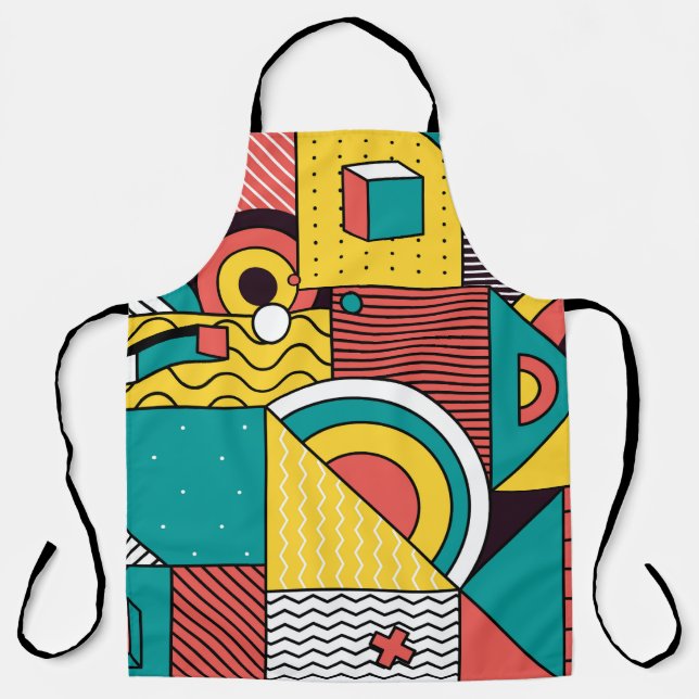 Geometric colorful: abstract pattern. apron (Front)
