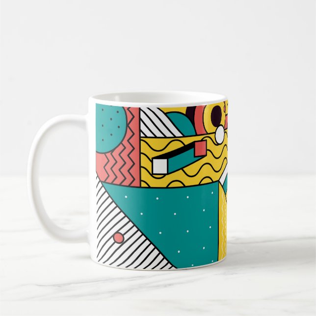 Geometric colorful: abstract pattern. coffee mug (Left)