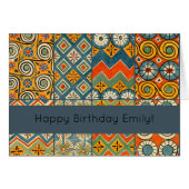 Geometric Colorful Antique Egyptian Graphic Art (Front Horizontal)