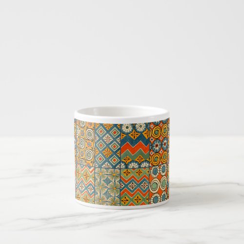Geometric Colorful Antique Egyptian Graphic Art Espresso Cup