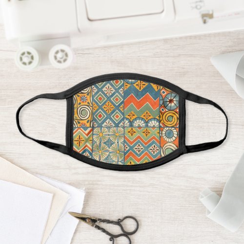 Geometric Colorful Antique Egyptian Graphic Art Face Mask