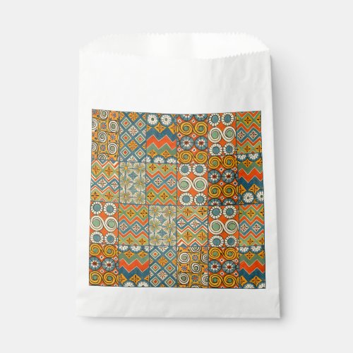 Geometric Colorful Antique Egyptian Graphic Art Favor Bag