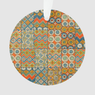 Geometric Colorful Antique Egyptian Graphic Art Ornament