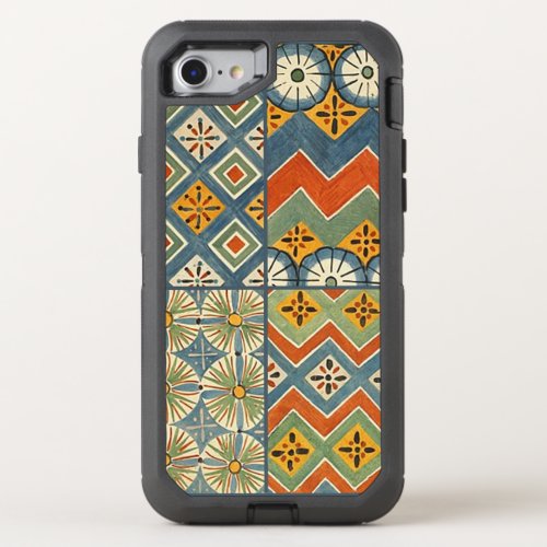 Geometric Colorful Antique Egyptian Graphic Art OtterBox Defender iPhone SE87 Case