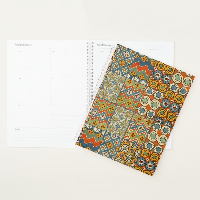 Geometric Colorful Antique Egyptian Graphic Art Planner (Display)