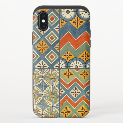 Geometric Colorful Antique Egyptian Graphic Art iPhone X Slider Case