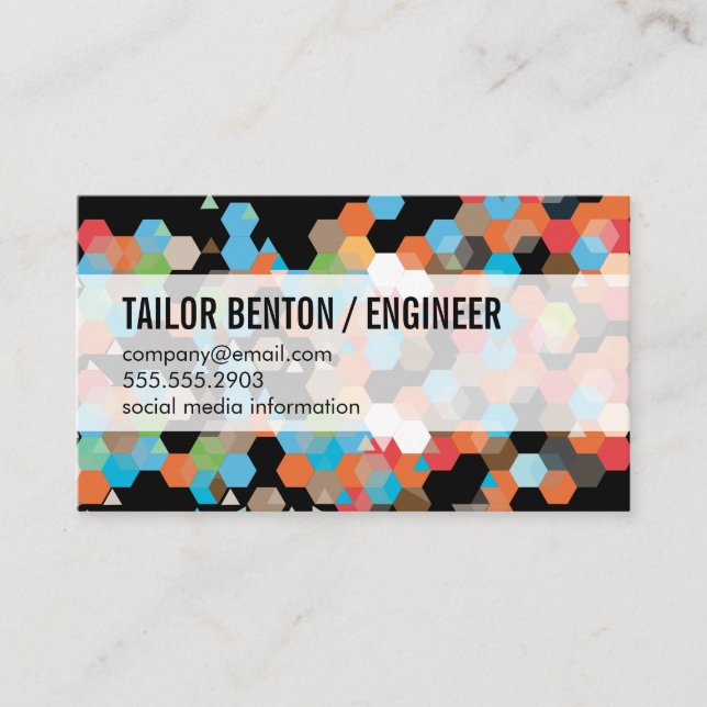 Geometric Colorful Business Card (Front)