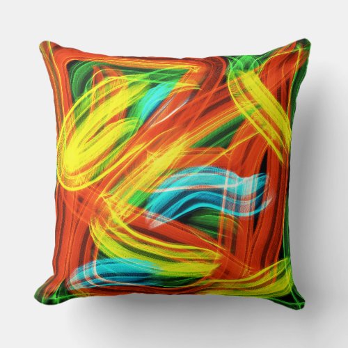 geometric colorful decorative Throw Pillow