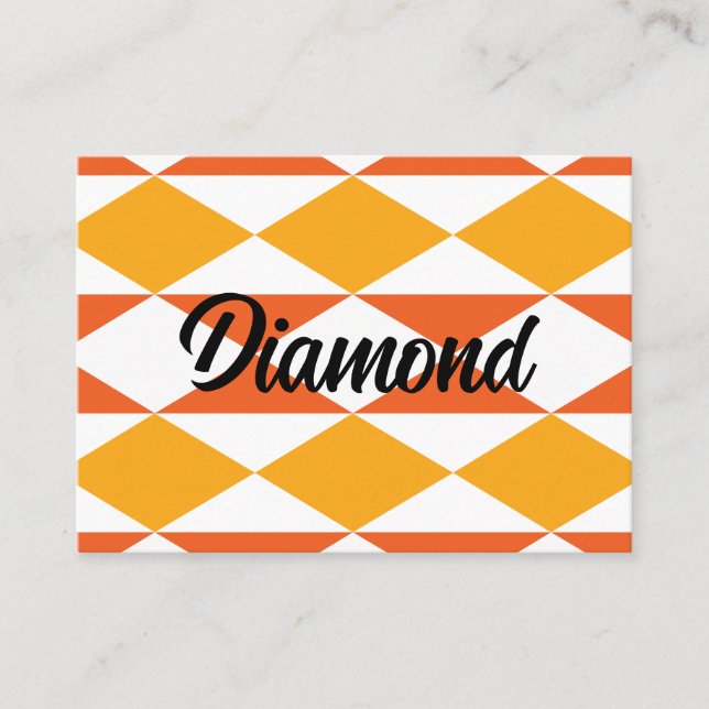 Geometric Colorful Diamond Modern Geometric  Business Card (Front)