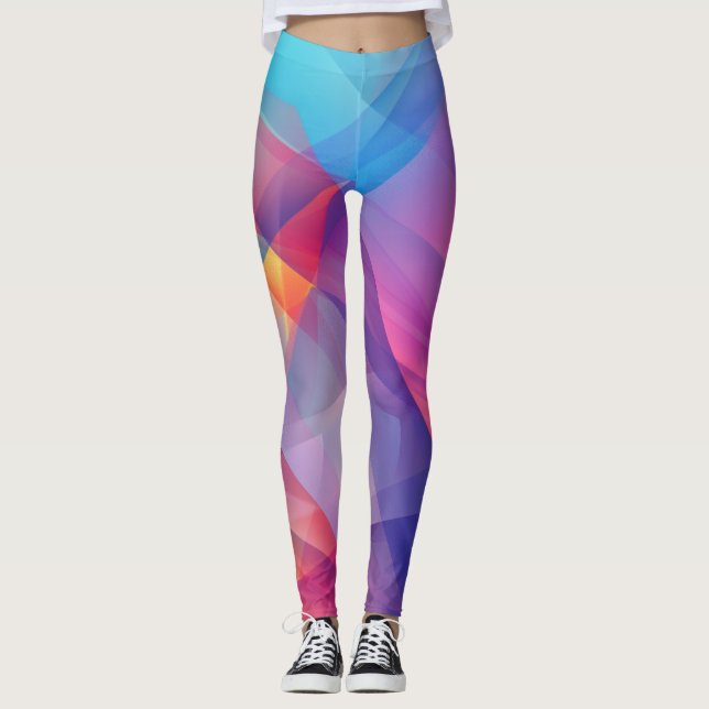 Geometric Colorful Leggings (Front)