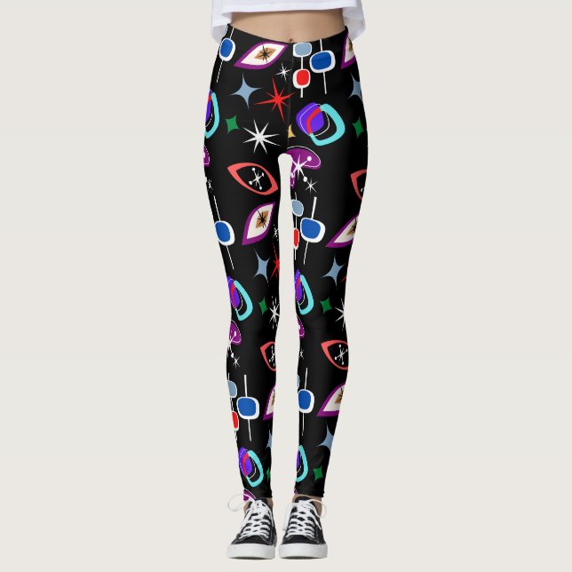 Geometric Colorful Pattern Leggings (Front)
