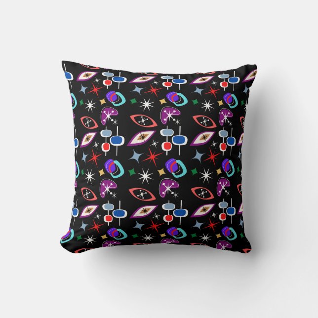 Geometric Colorful Pattern Throw Pillow (Front)