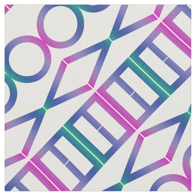Geometric Colorful Reflective Love Fabric (Close Up)
