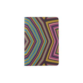 Geometric colorful stripes passport holder