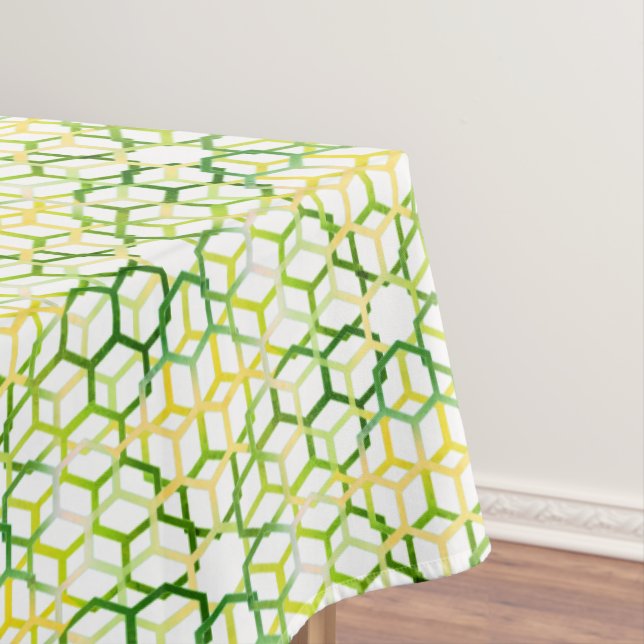 Geometric Colors Large Tablecloth (In Situ)