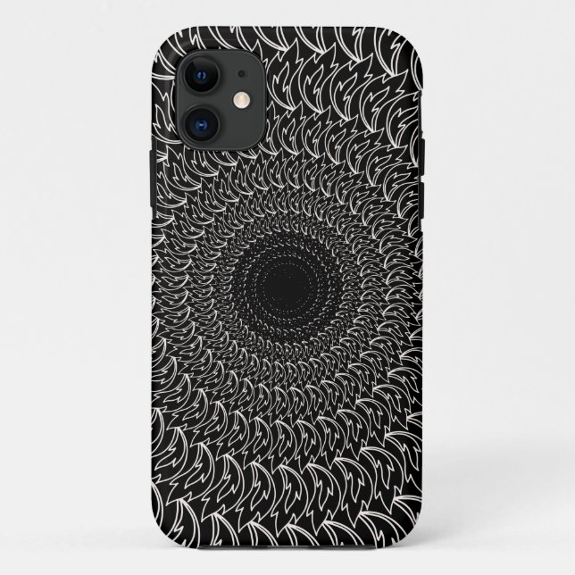 Geometric concentric repeating pattern waves petal Case-Mate iPhone case (Back)