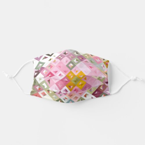 geometric contemporary pastel cloth face mask