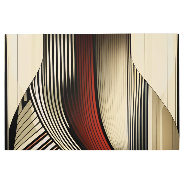 Geometric Convergence Metal Print (Front)