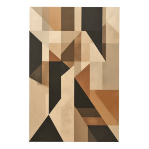 Geometric Convergence Wood Wall Art