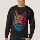 Geometric Cool Siberian Husky Shape Gift Sweatshirt<br><div class="desc">Geometric Cool Siberian Husky Shape Gift</div>