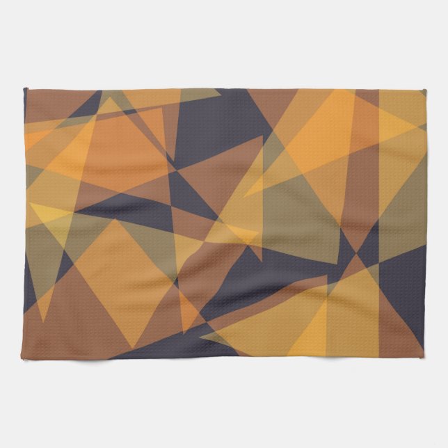 Geometric, cool, trendy, modern, simple triangles kitchen towel (Horizontal)