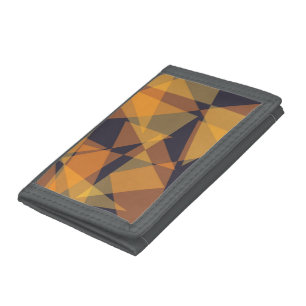 Geometric, cool, trendy, modern, simple triangles tri-fold wallet