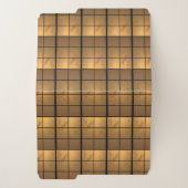 Geometric Copper Gold Square Pattern File Folders (Outside Left)