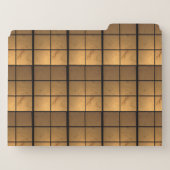 Geometric Copper Gold Square Pattern File Folders (Back Left)