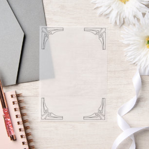 Geometric Corner Border Elegant Minimalist Overlay Vellum Invitations