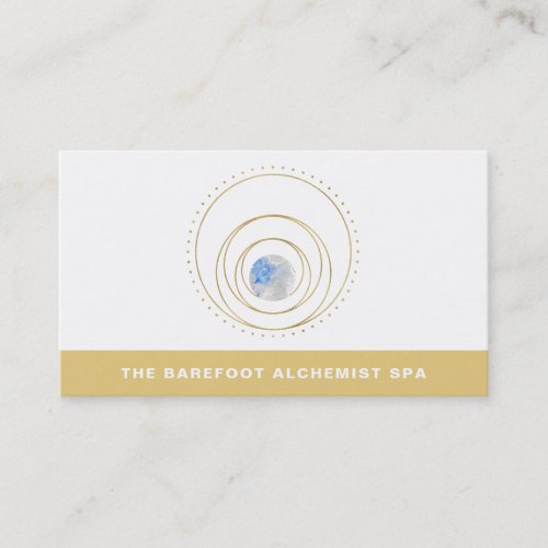   Geometric Cosmic  Boho Gold Sacred Geometry Business Card