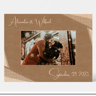 Geometric Couple Date Custom Wood Picture Frames 