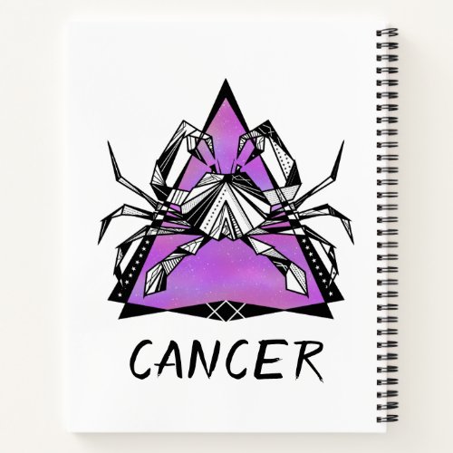 Geometric crab cancer star sign notebook