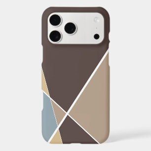 Geometric Criss Cross Lines Mocha Mod Color Blocks iPhone 17 Pro Max Case