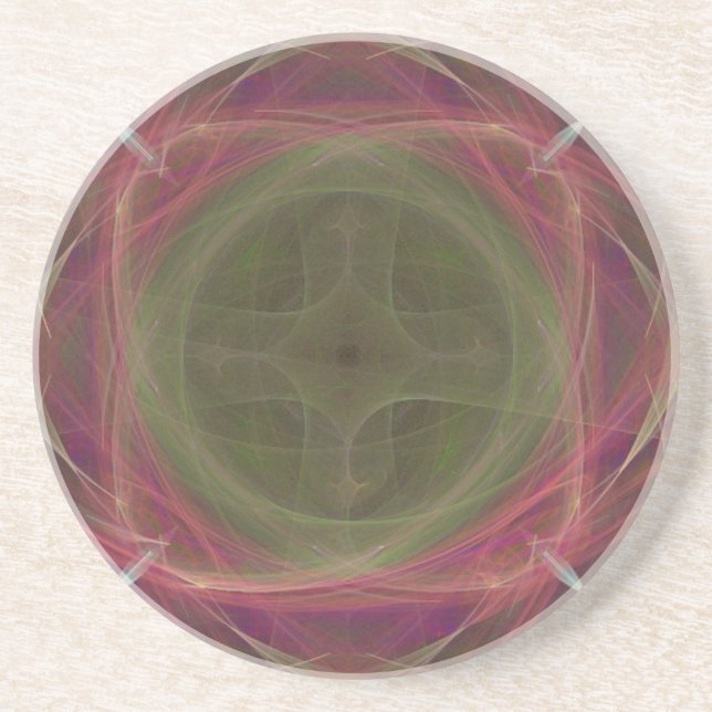 Geometric Cross Drink Coaster (Front)