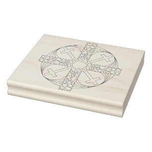Geometric cross illustration pattern art stamp
