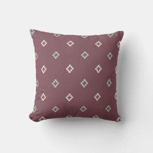 Geometric Cross Motif Throw Pillow