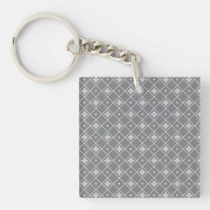 Geometric cross pendant keychain