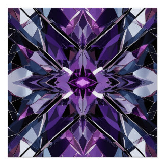 Geometric crystal formation poster